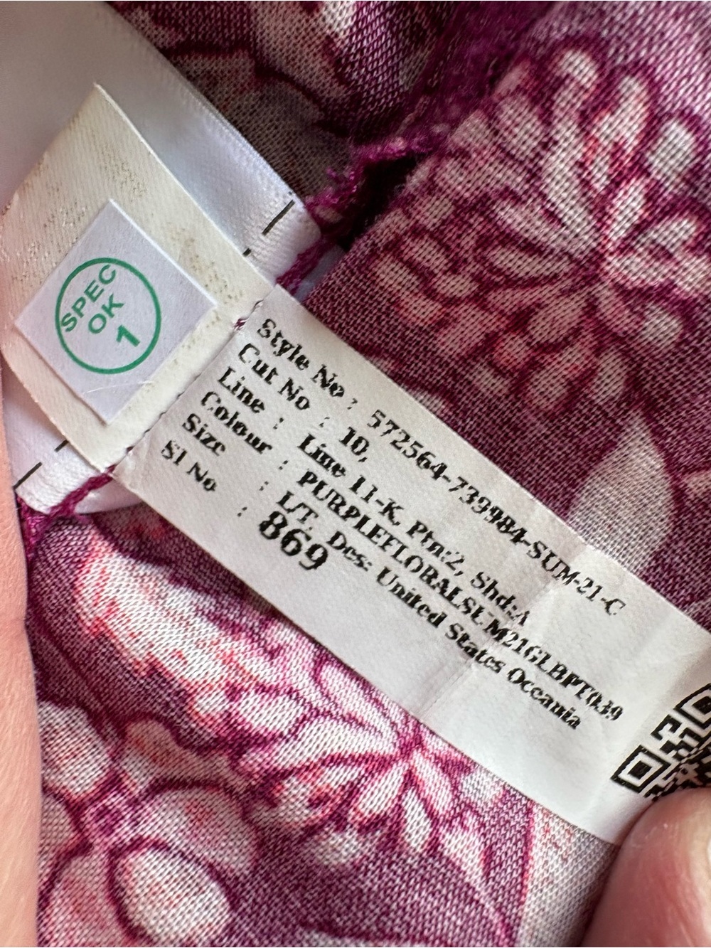 Old Navy Berry Floral Cottagecore Babydoll Dress Boho Long Sleeve Lightweight - Picture 15 of 15